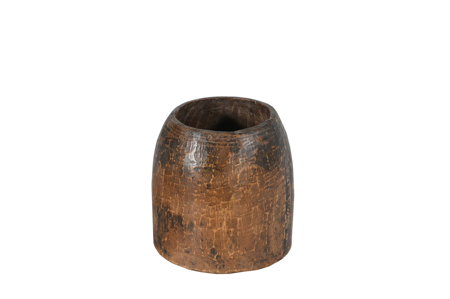 Vintage Teak Wooden Pot