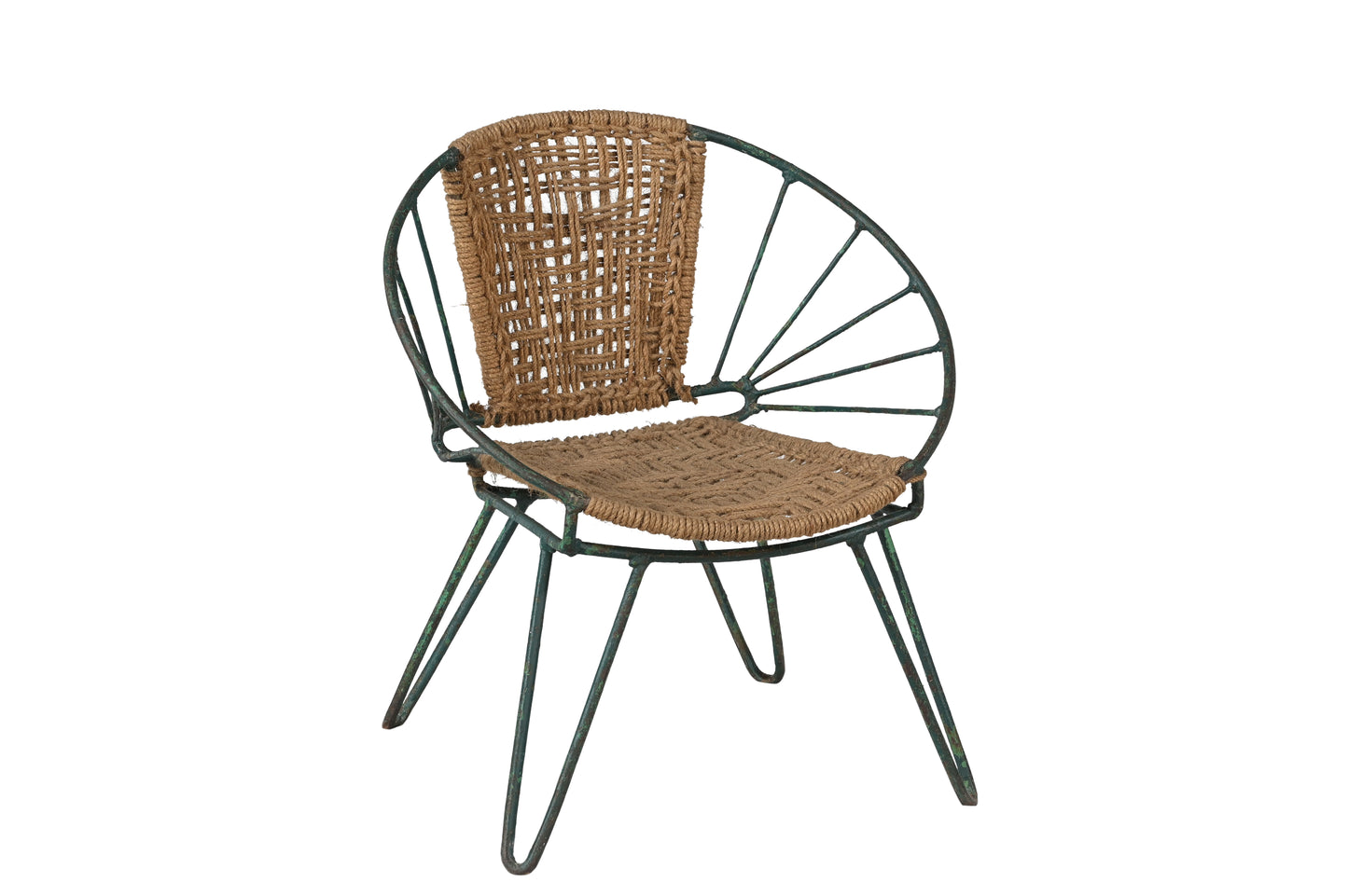 Vintage Iron Natural Rope Chair