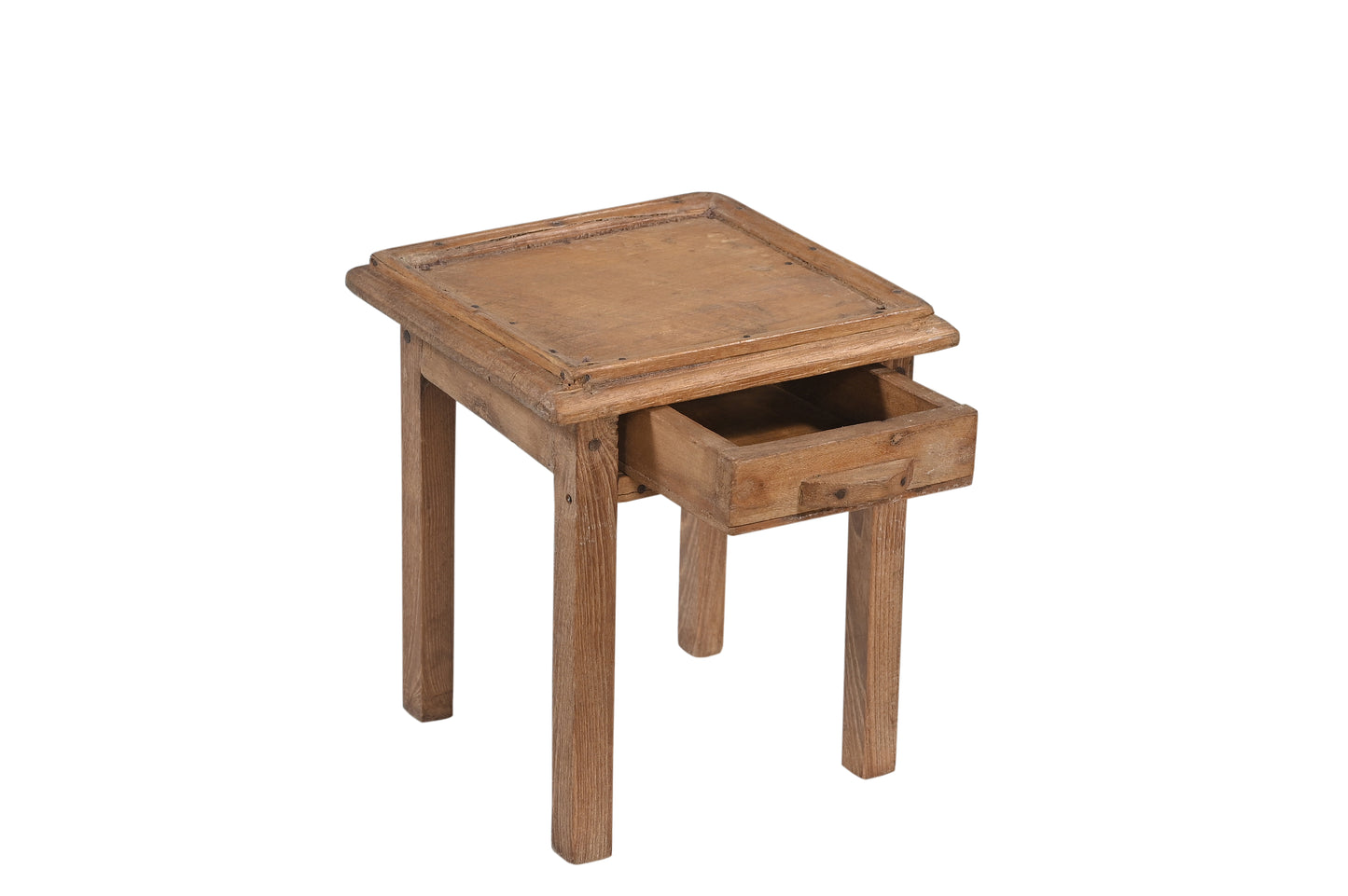 Vintage Teak Wood Side Table with Drawer