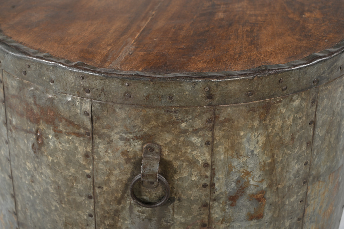 Vintage Iron Teak Side Table