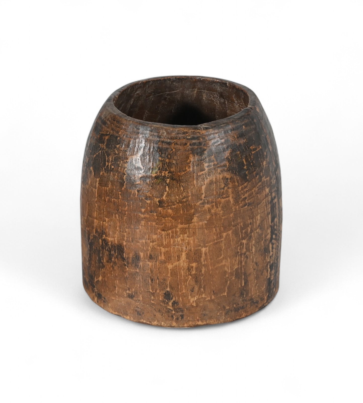 Maceta de madera de teca vintage