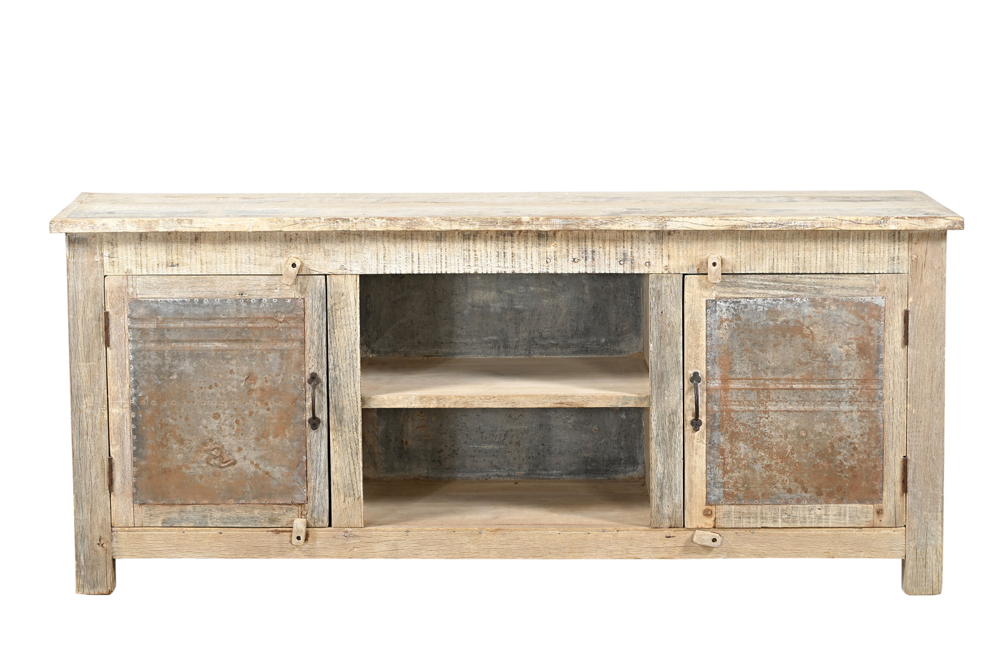 Aparador de plasma de hierro y madera reciclada