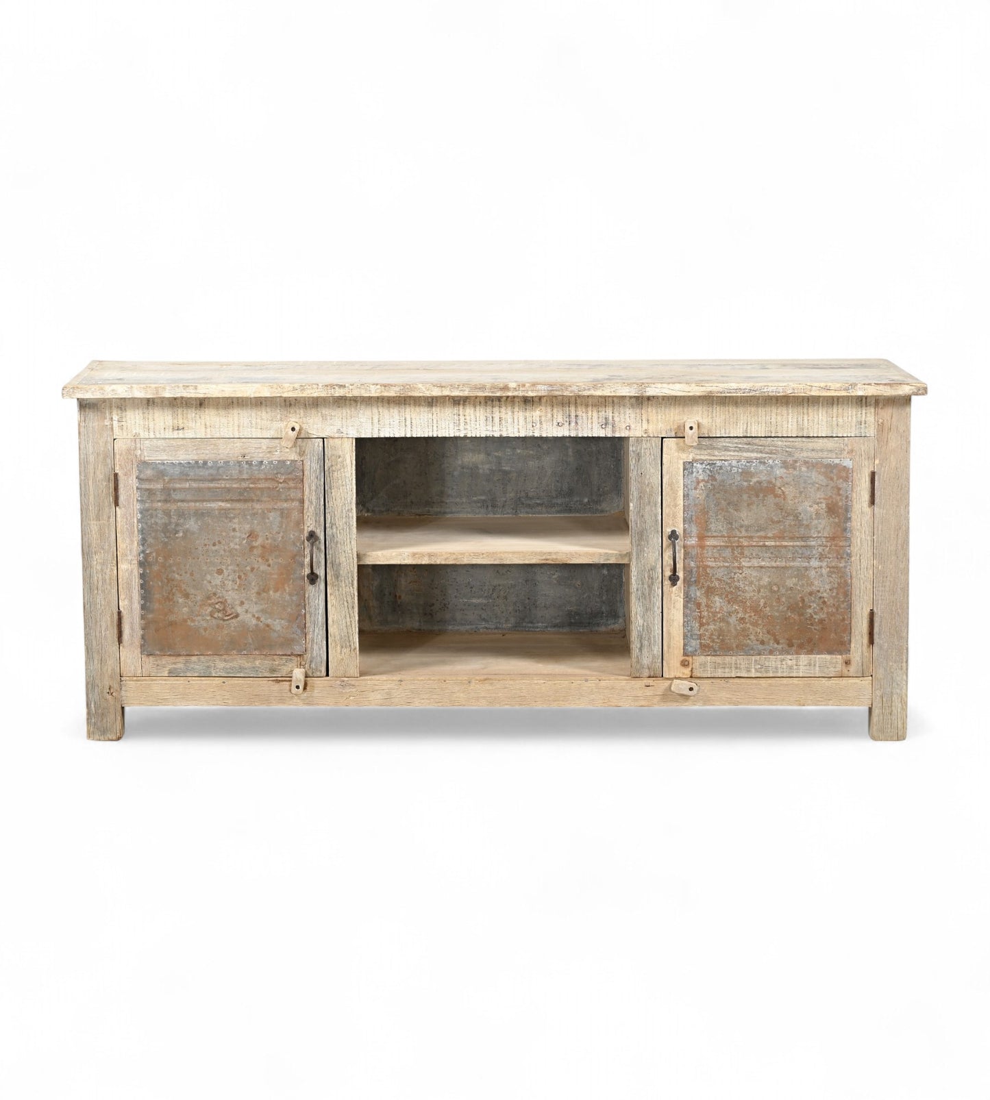 Aparador de plasma de hierro y madera reciclada