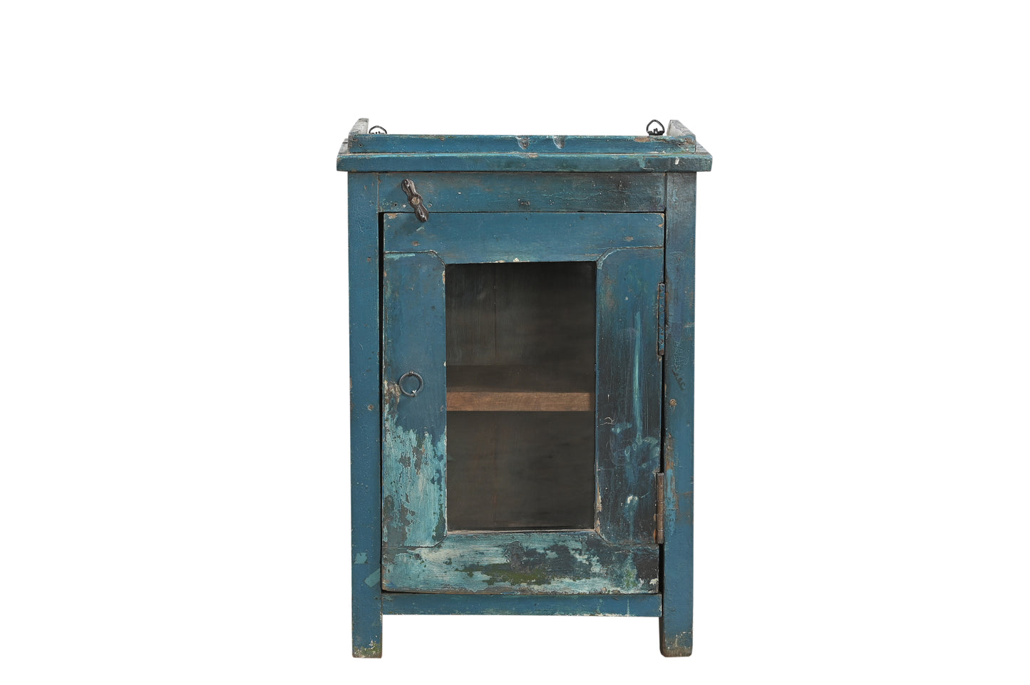 Vintage Teak Glass Side Cabinet / Wall Cabinet