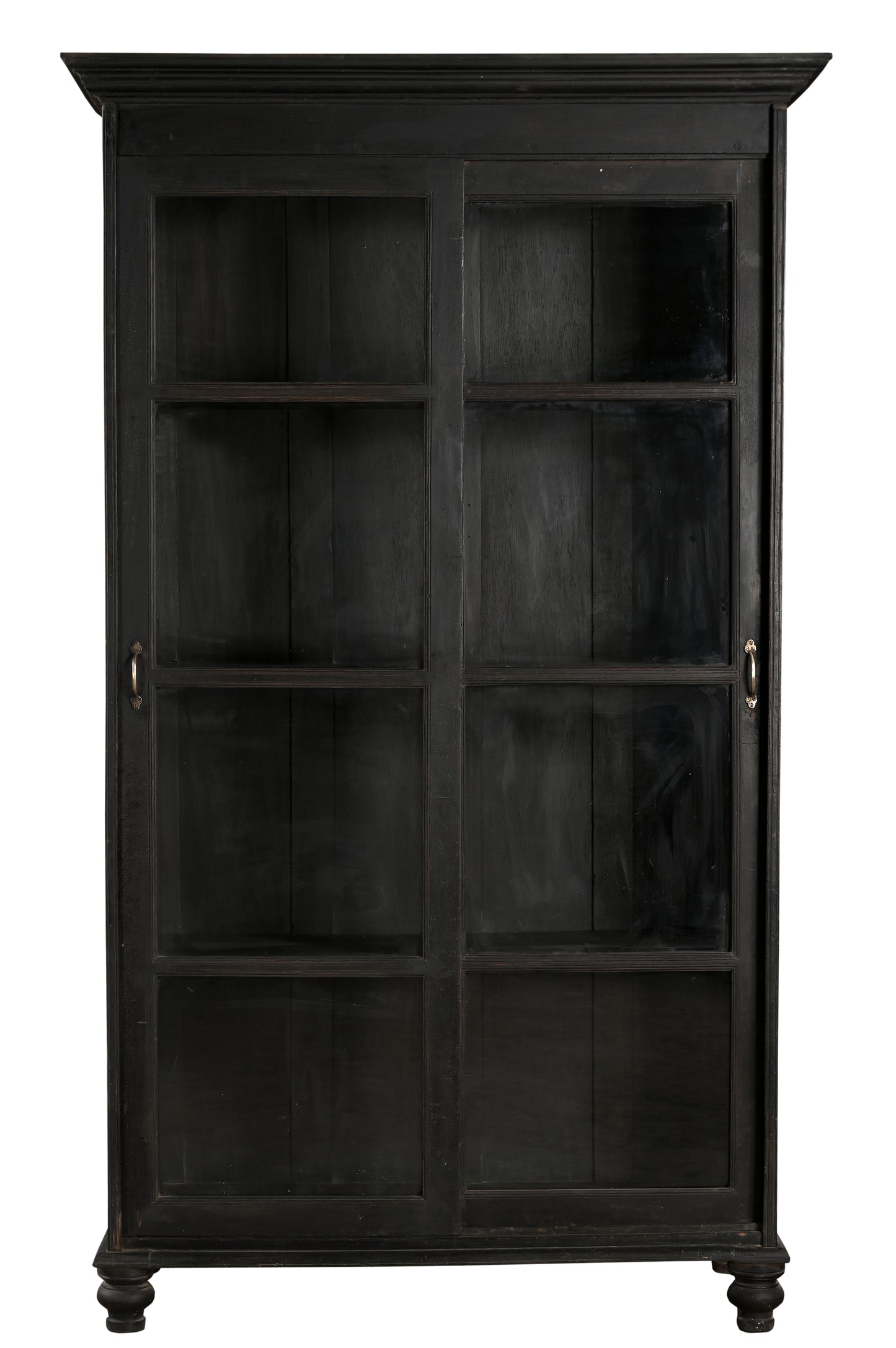 Vintage Teak Wood Glass Cabinet