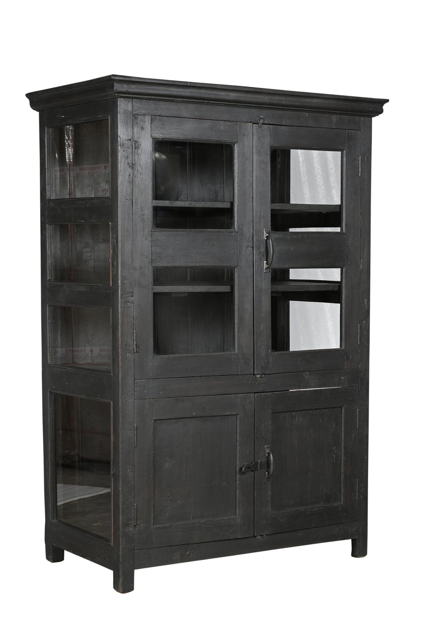 Vitrina vintage de teca y cristal