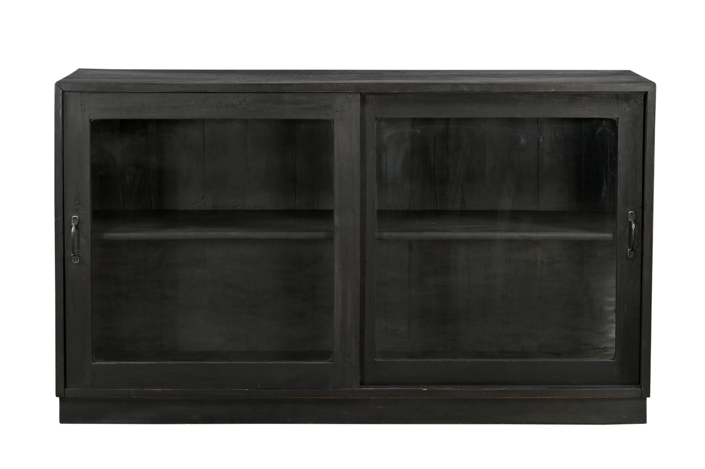 Vintage Teak Glass Kitchen Wall Cabinet