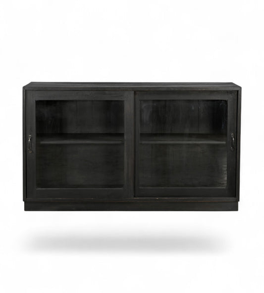 Vintage Teak Glass Kitchen Wall Cabinet