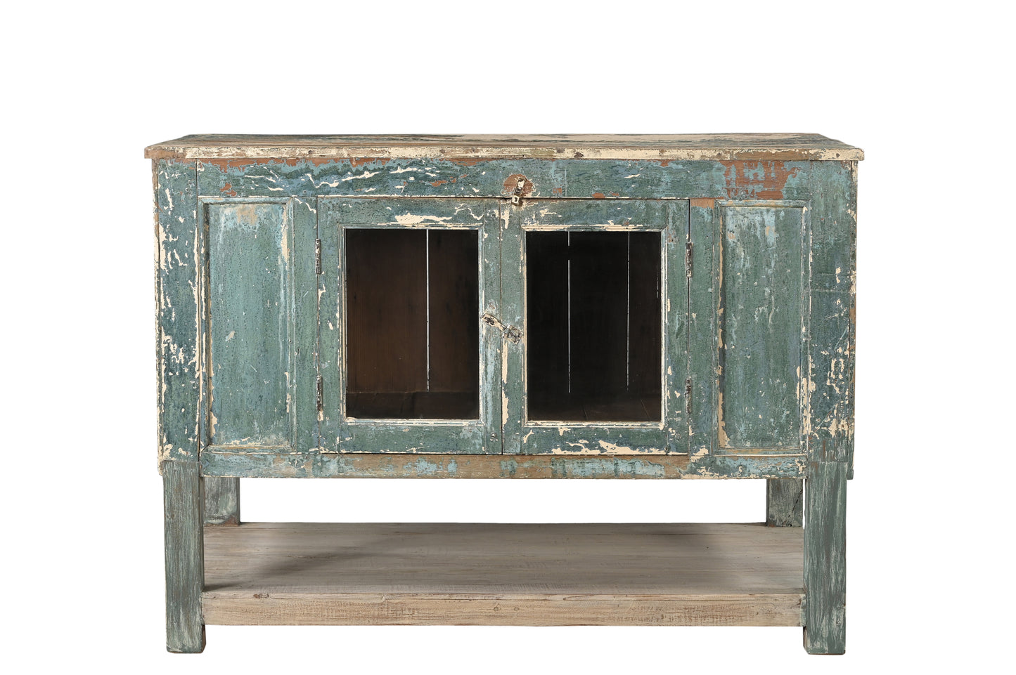 Aparador vintage de teca y vidrio