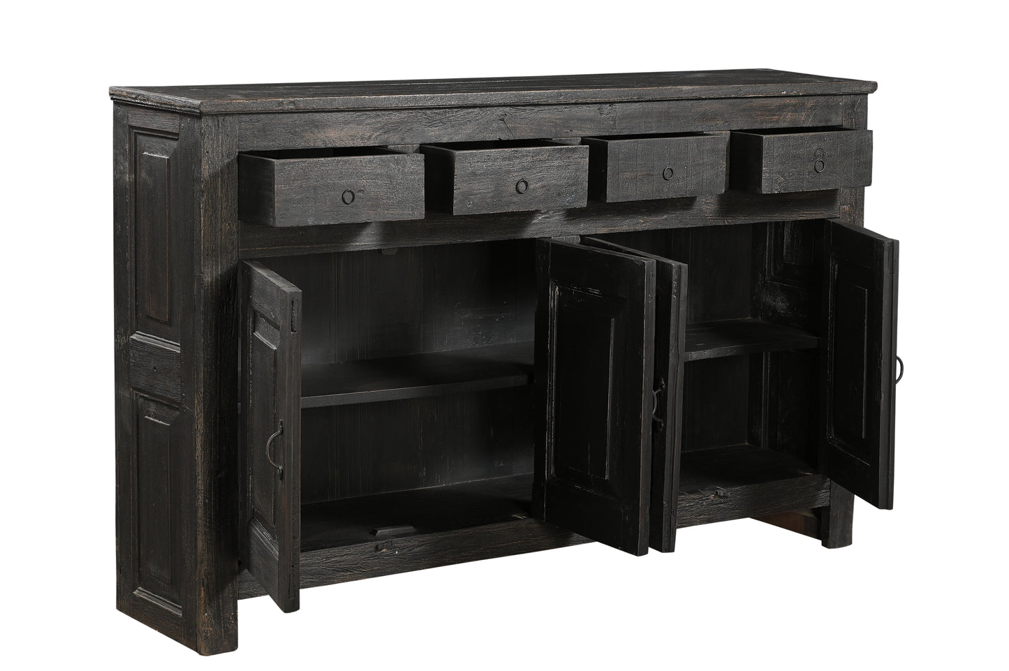 Aparador de 4 cajones de madera reciclada