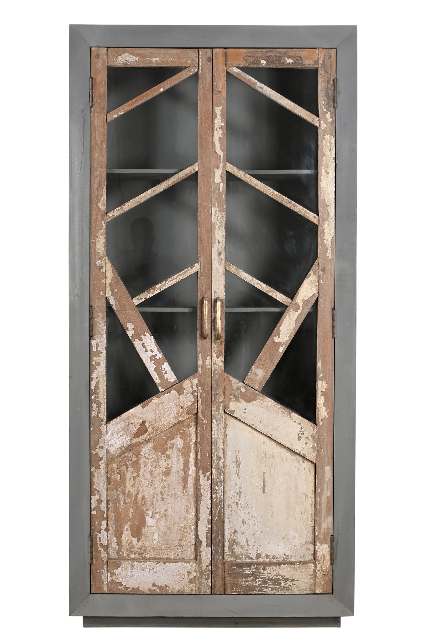 Vitrina vintage de teca y madera reciclada