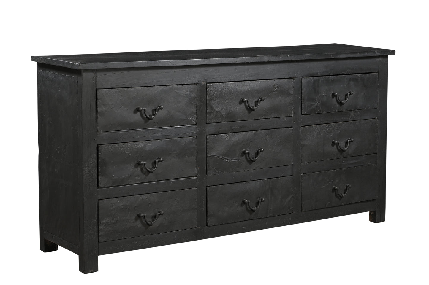 Cómoda vintage de madera de teca con 9 cajones