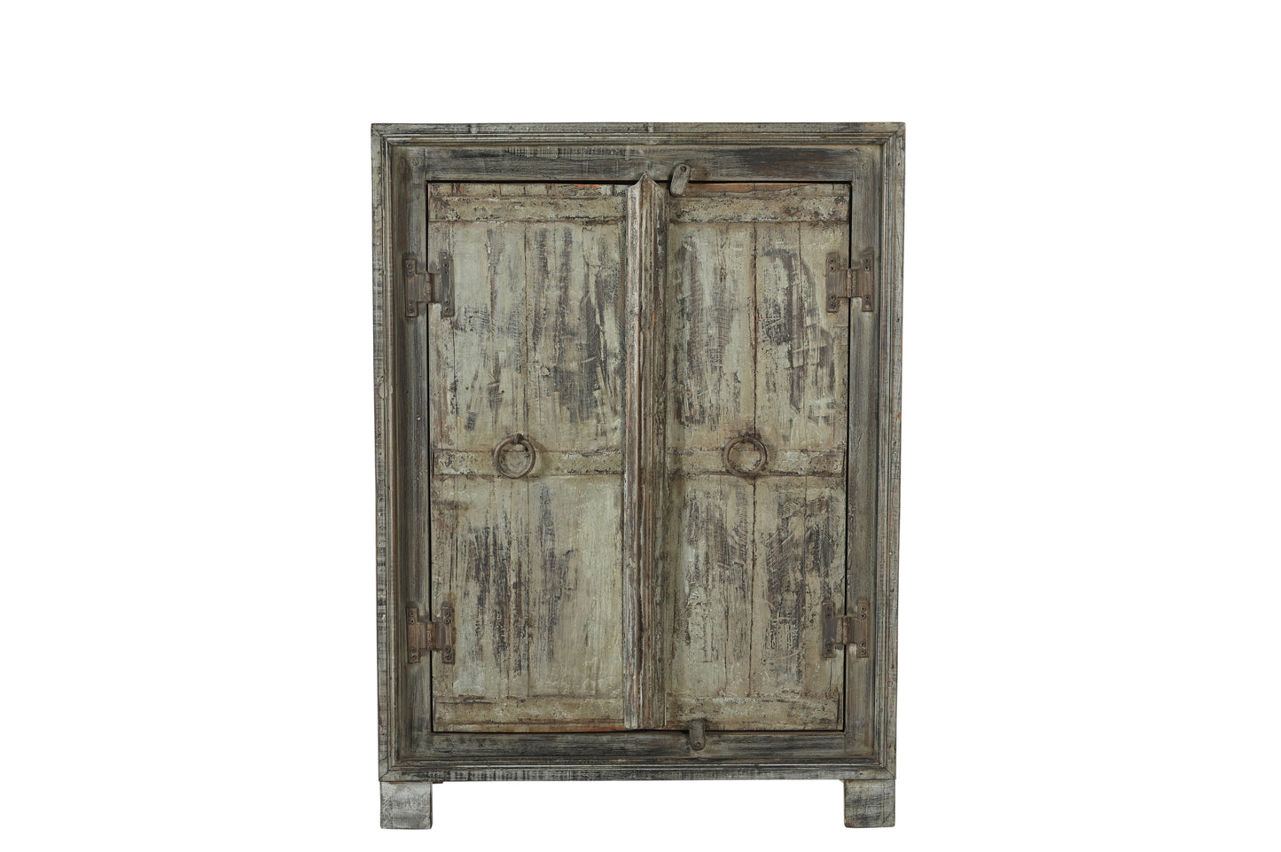 Vintage Teak and Recycled Wood Side Cabinet