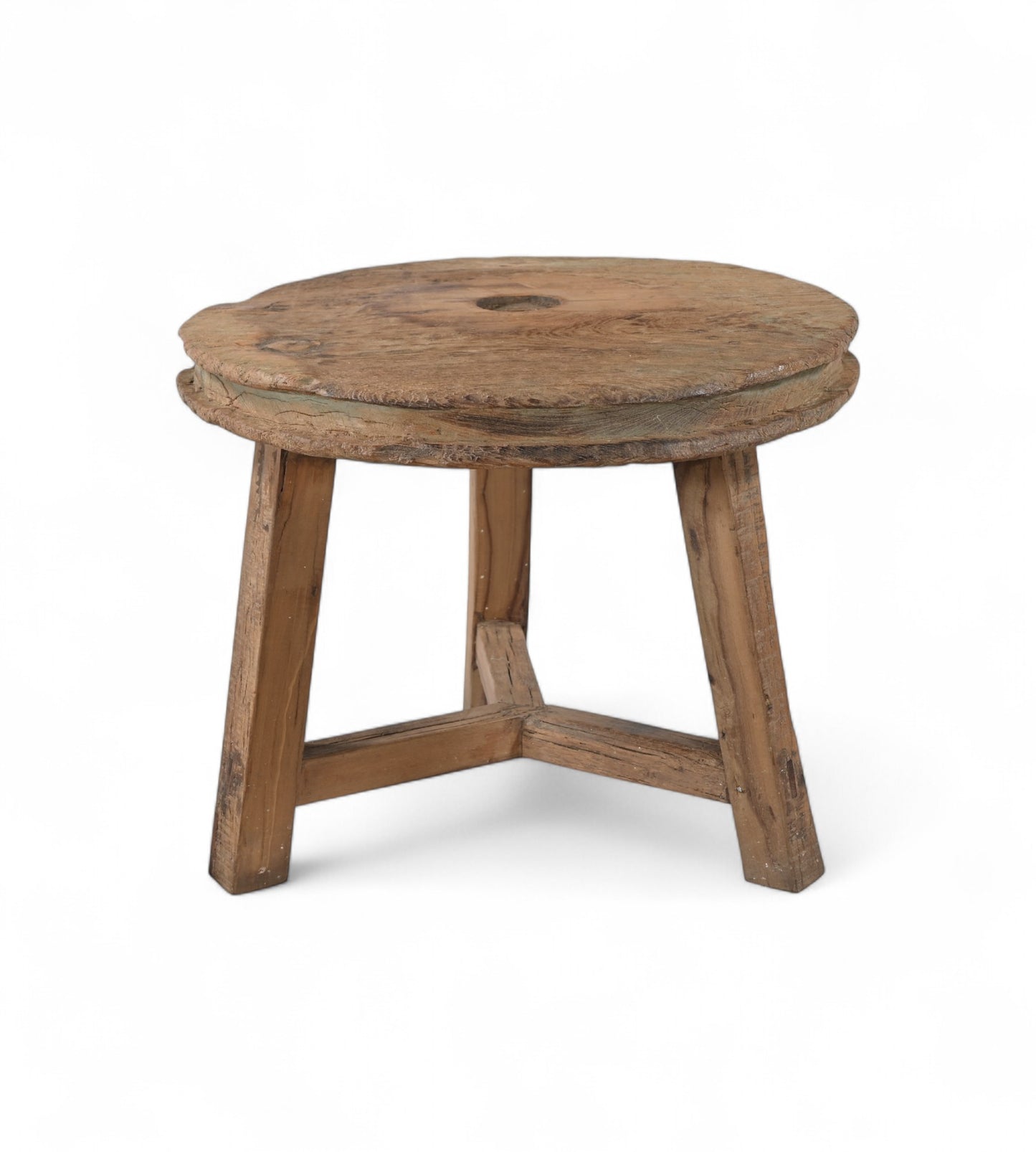 Mesa auxiliar vintage de madera reciclada