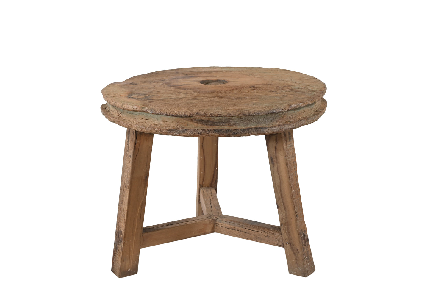 Mesa auxiliar vintage de madera reciclada