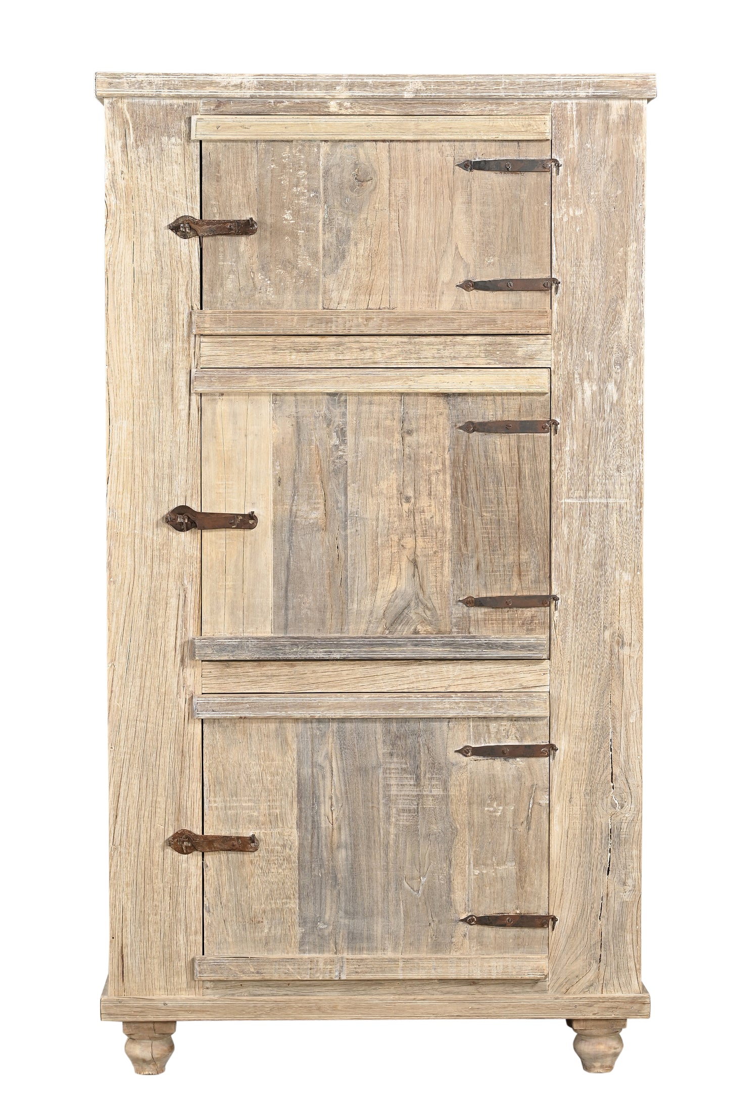 Teak and Recycled Wood Side Cabinet