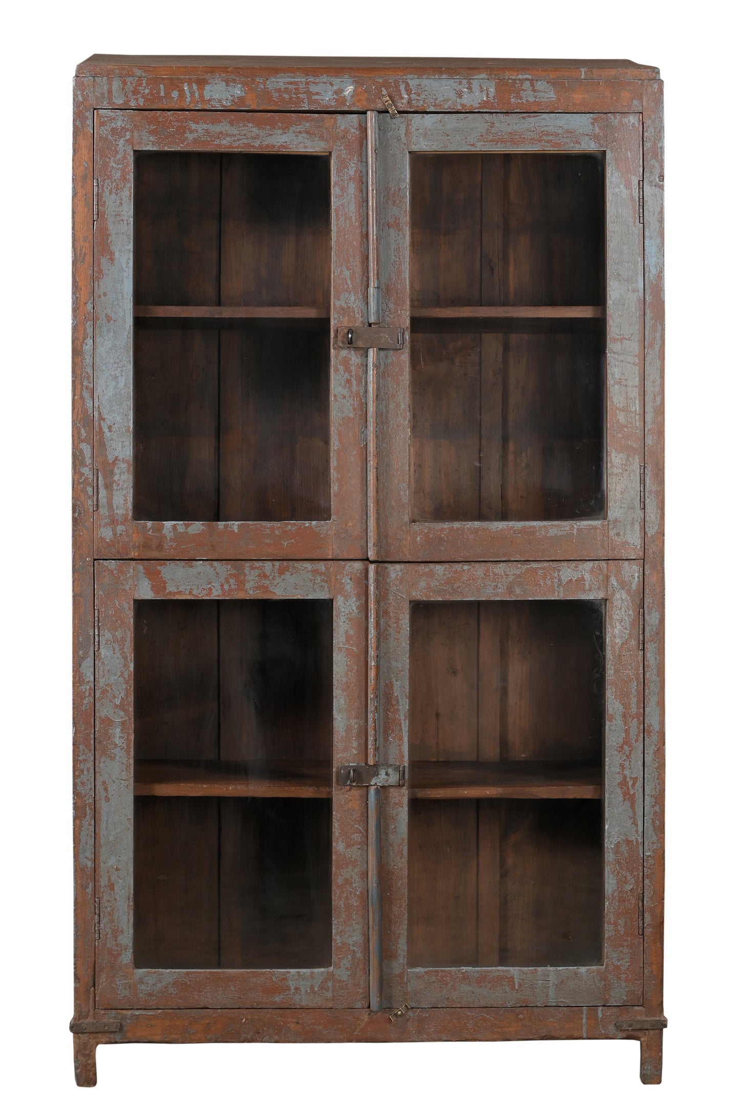 Vitrina vintage de madera de teca y cristal