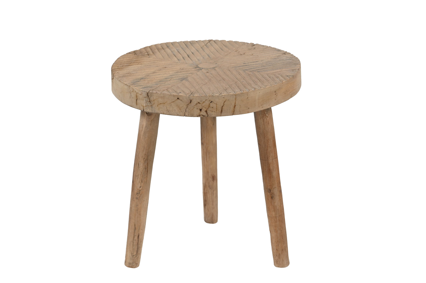 Mesa auxiliar de madera reciclada