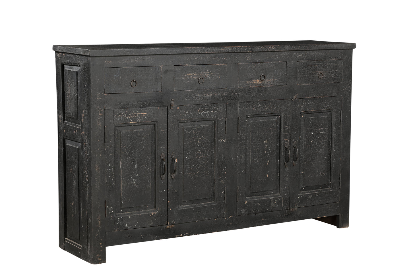 Aparador de madera de mango con 4 cajones