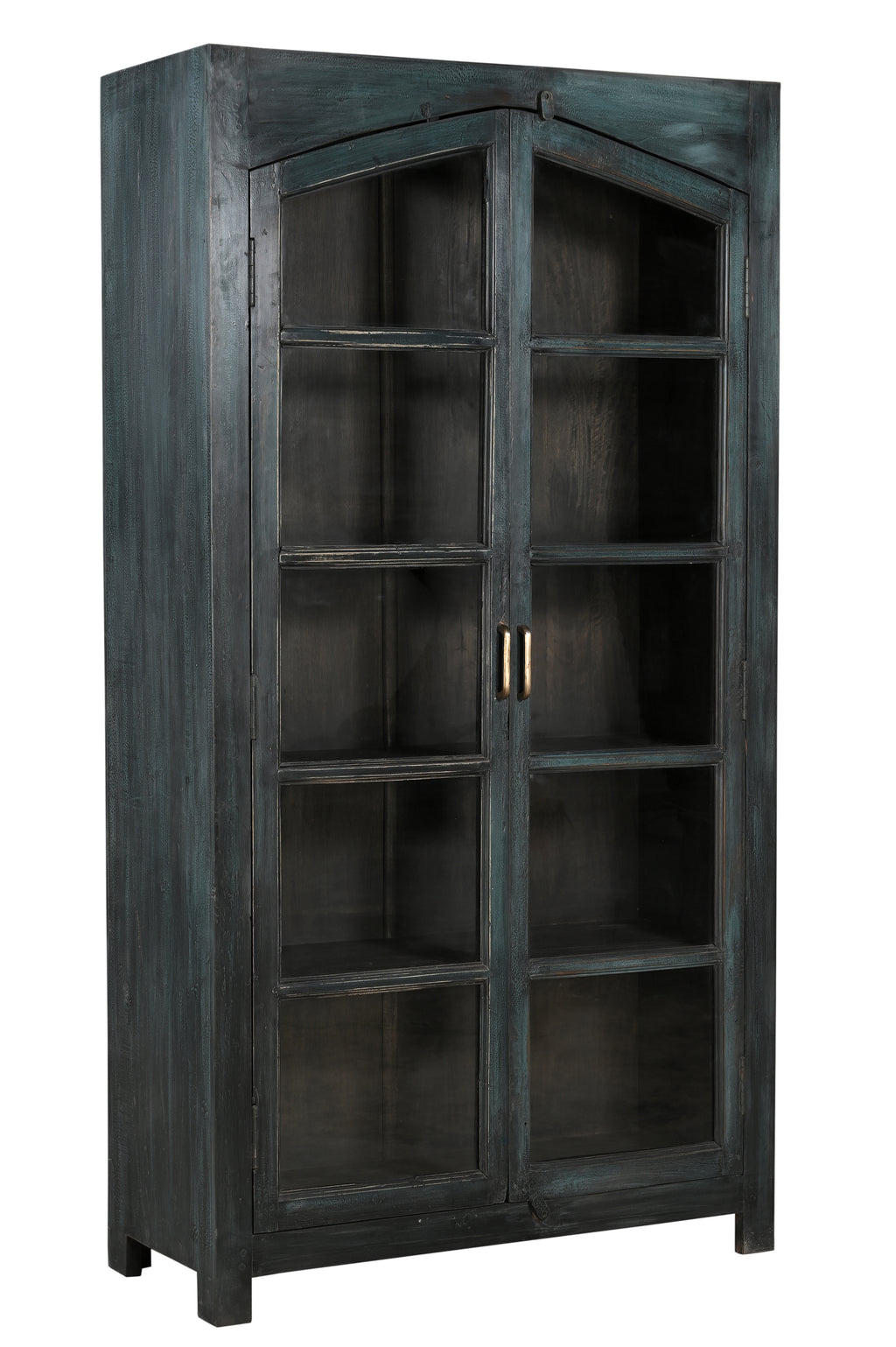Vintage Teak Wood and Glass Cabinet