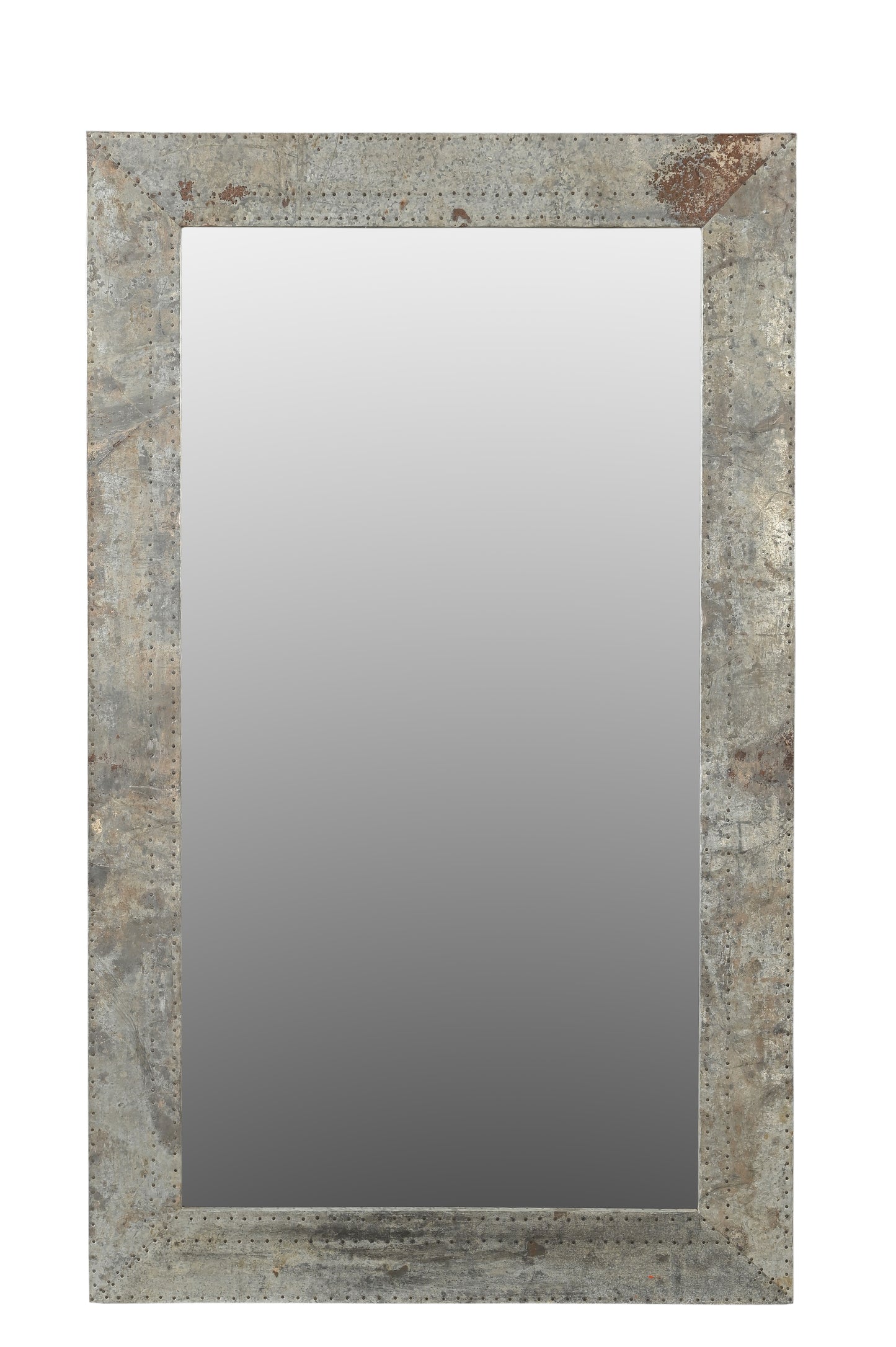 Espejo de madera reciclada y hierro forjado