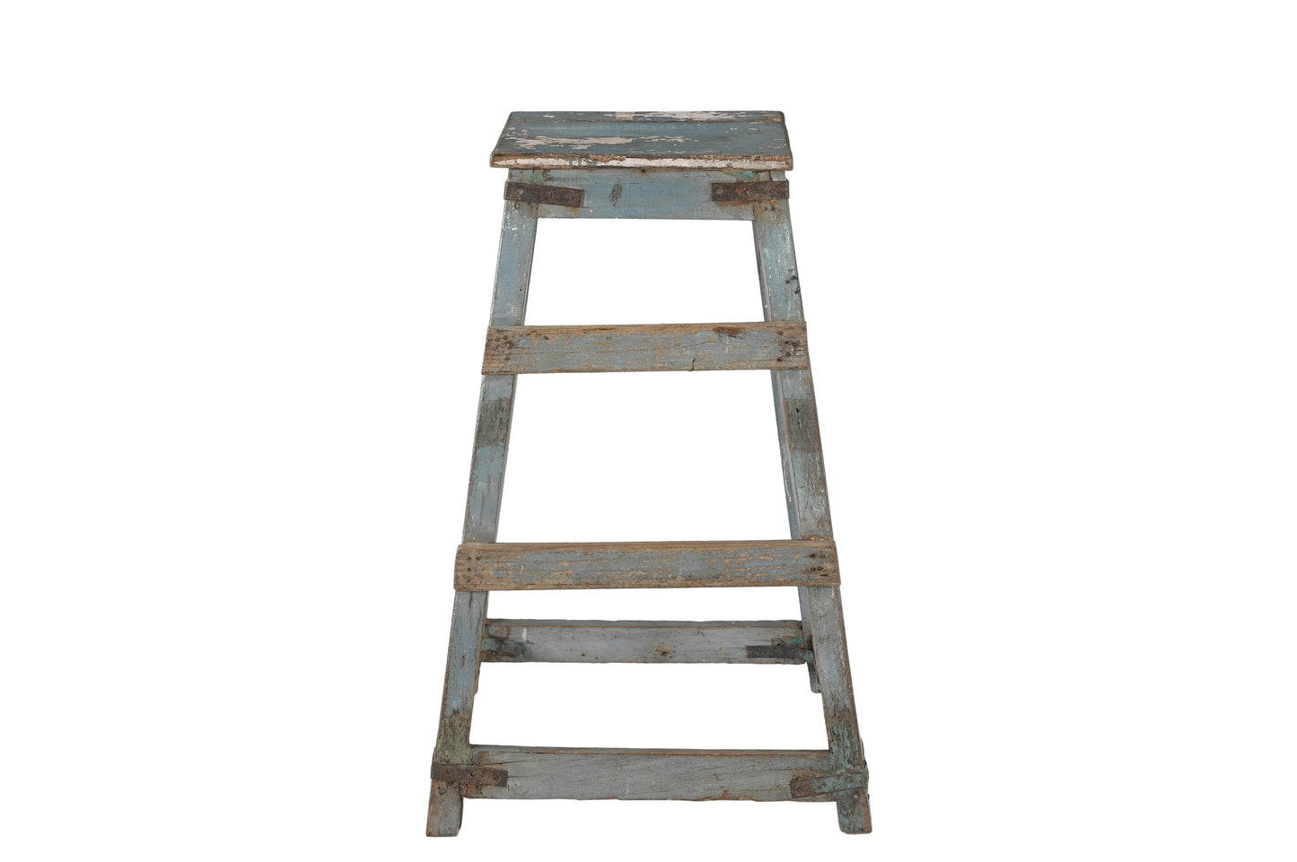 Vintage Teak Wood Ladder Stool