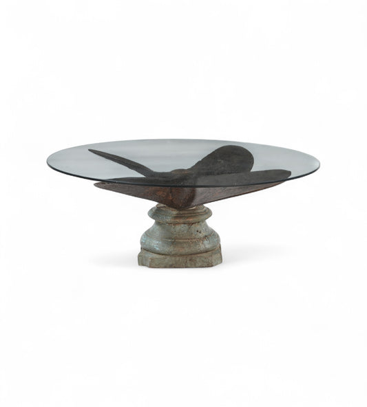 Glass Iron Coffee Table