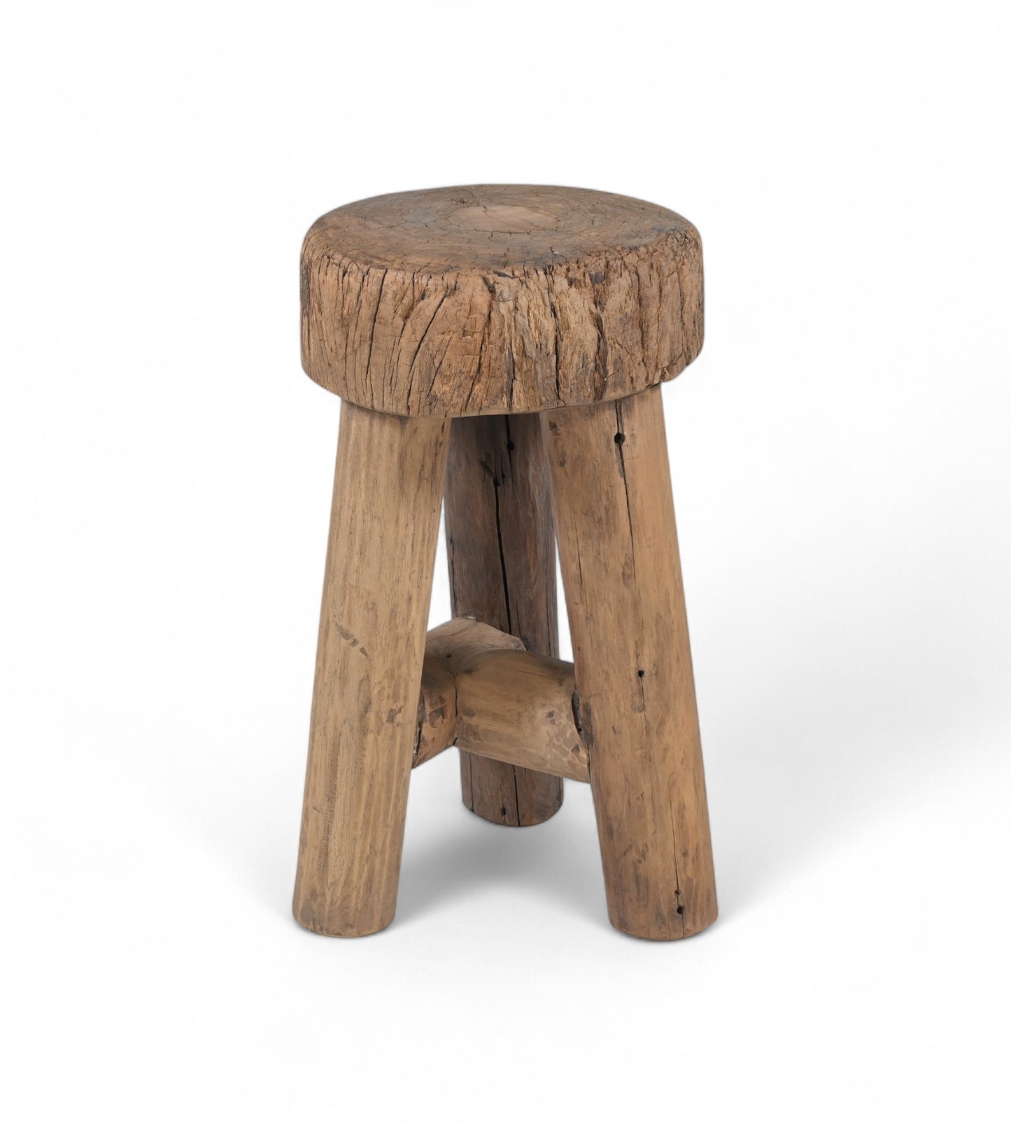 Mesa auxiliar de madera reciclada