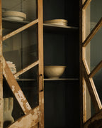 Vintage Teak and Reclaimed Wood Glass Cabinet