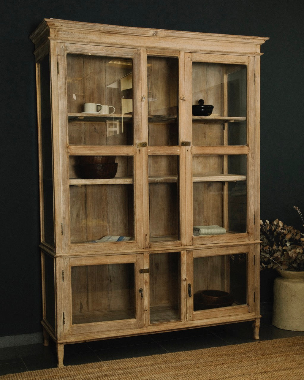 Vintage Teak Glass Cabinet