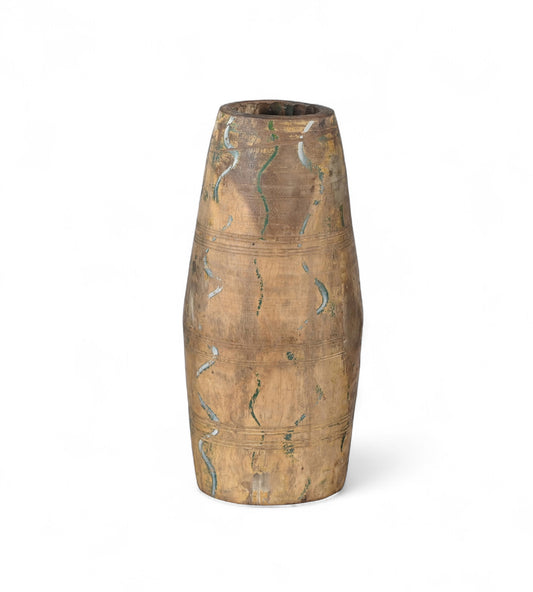 Vintage Teak Wooden Dholak / Planter