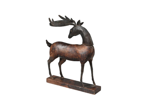 Decorative deer sculpture candle holder 