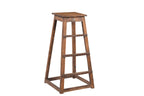Wooden bar stool with a rustic design