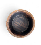Wooden bowl with a dark brown finish