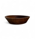 Wooden bowl on a white background