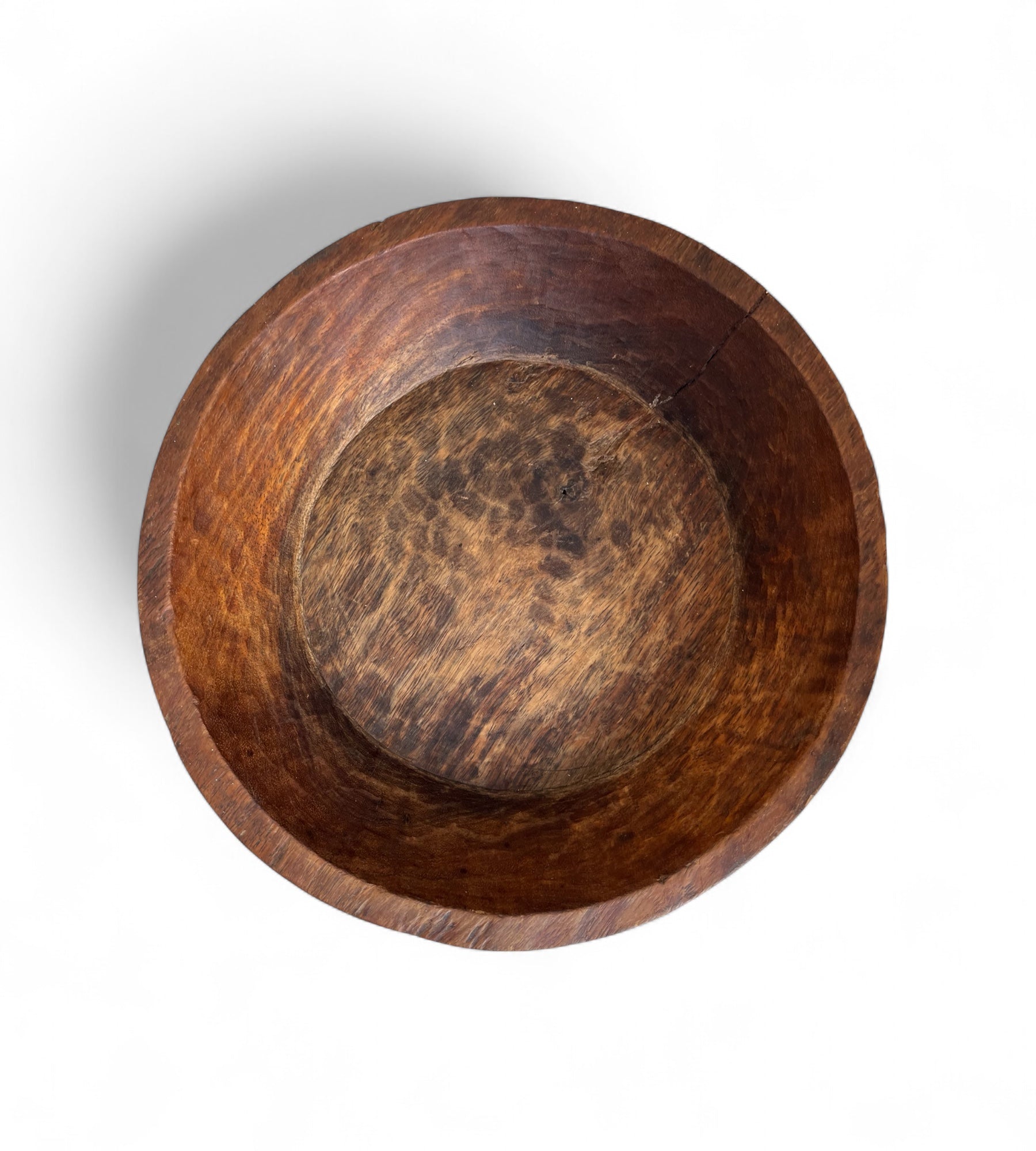 Wooden bowl with aged patina
