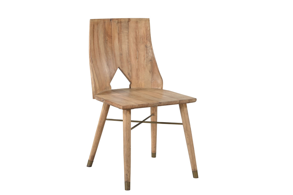 Wooden chair on a white background