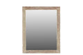 Rectangular mirror with a wooden frame.