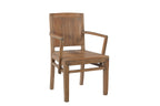 Teak chair with armrests 