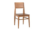 Wooden chair on a white background