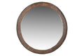 Vintage teak round mirror